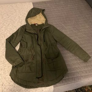 H&M Army Green Parka Coat